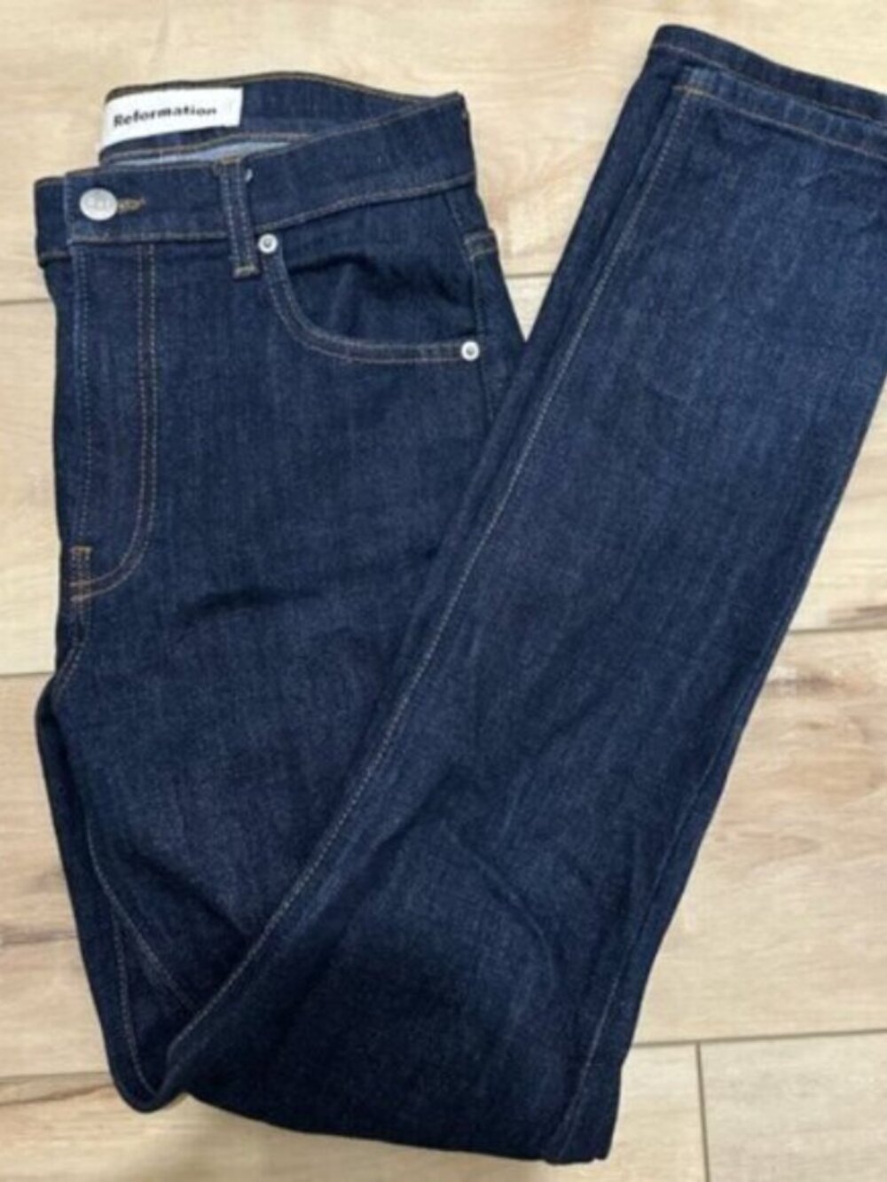 Reformation High & Slim Hayes Blue Jeans Size 26